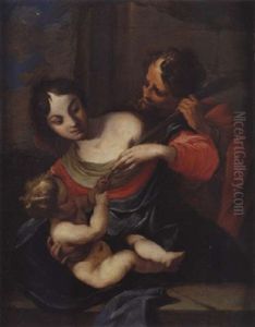 La Sainte Famille Dite A La Palme by Laurent de (LaHyre) LaHire