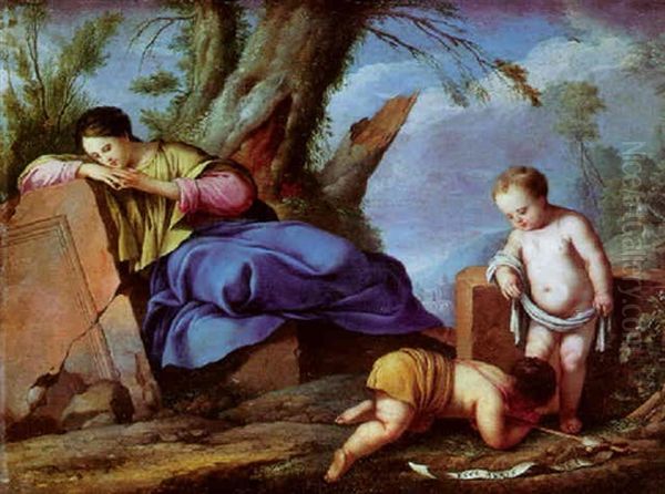 La Vierge, L'enfant-jesus Et Saint Jean - view 1