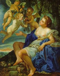 Huldigung An Ceres (allegorie Des Herbstes?) by Laurent de (LaHyre) LaHire