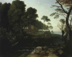 Paysage Aux Pecheurs by Laurent de (LaHyre) LaHire