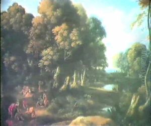 Paysage Avec Laban Cherchant Ses Idoles