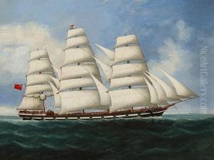 The Full-rigged Merchantman Loch Long At Sea Under Full Sail by Lai Fong