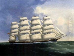 The British Four-masted Clipper Ship "county Of Edinburgh" by Lai Fong