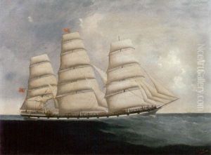 Portrait Of Three-masted British Ship "woolton" by Lai Fong