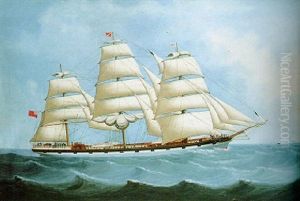 A Three-master Approaching Port And Signalling For A Pilot by Lai Fong
