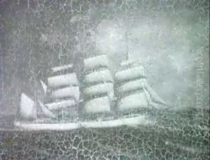A Four Masted Barque Under Sail by Lai Fong