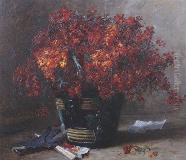 Study Of Flowers With Gloves And A Fan - view 1