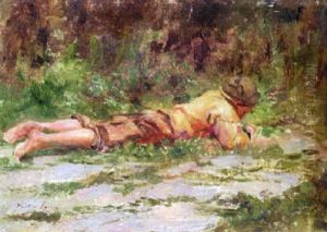 Child Playing by Victor Laine