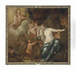 Venus Mourning The Death Of Adonis (+ Etching Of Same, Smllr; 2 Works) by Gerard de Lairesse