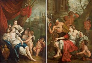 Venus Sich Im Spiegel Betrachtend Und Amoretten (+ Bacchus Und Ariadne; Pair) Venus Sich Im Spiegel Betrachtend Und Amoretten (+ Bacchus Und Ariadne; Pair)