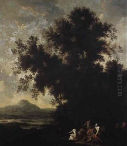 Paesaggio Con Figure Di Bagnanti