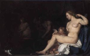 Venus And Cupid At The Forge Of Vulcan by Gerard de Lairesse