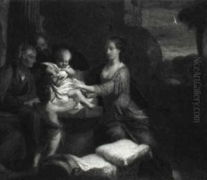 The Holy Family And St. Elizabeth And Infant John The Baptist by Gerard de Lairesse