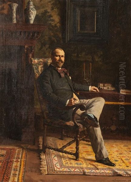 Portrait Of Gentleman With Cigar - view 1