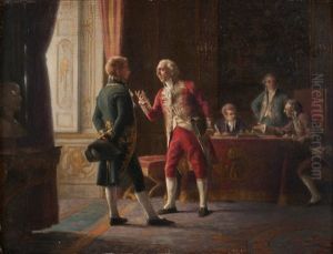 La Discussion by Henri Adolphe Laissement