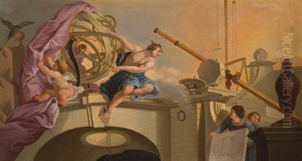 An Allegory Of Astronomy; An Allegory Of Sculpture (pair) - view 1