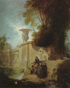 Le Rendez-vous A La Fontaine by Jacques de Lajoue
