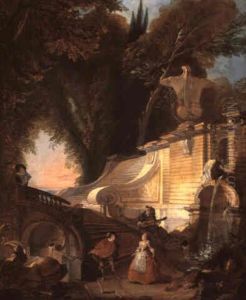 Scene Galante Au Pied D'un Grand Escalier by Jacques de Lajoue
