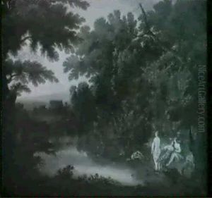 Paysage Aux Baigneuses by Jacques de Lajoue
