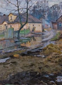 Ansicht Eines Dorfes Im Fruhling by Arnold Borisovich Lakhovsky