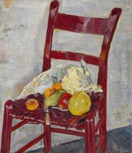 Still Life With A Red Chair by Arnold Borisovich Lakhovsky