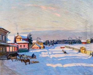 Paysage De Neige by Arnold Borisovich Lakhovsky