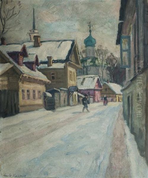 Une Rue A Pskov En Hiver - view 1