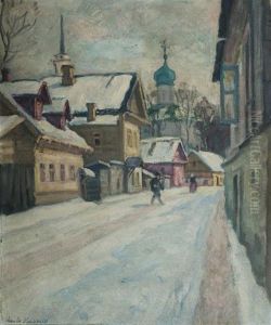 Une Rue A Pskov En Hiver