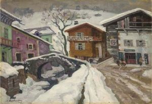 A Village Under The Snow by Arnold Borisovich Lakhovsky