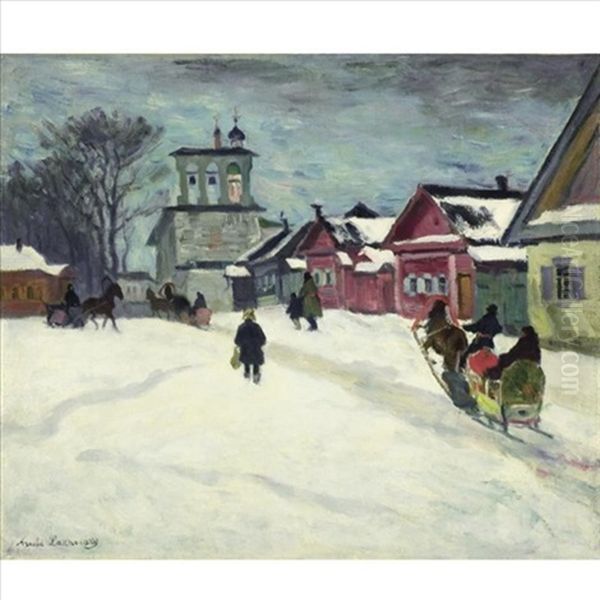 Russian City In The Snow - view 1
