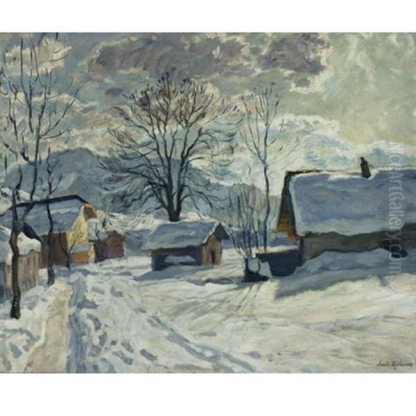 Village In Winter - view 1
