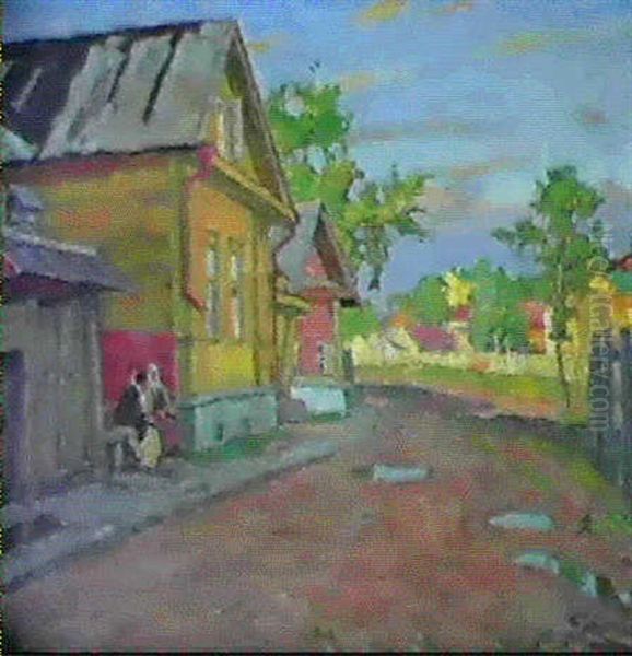 Gadeparti Med Figurer 'efter Regnen' - view 1