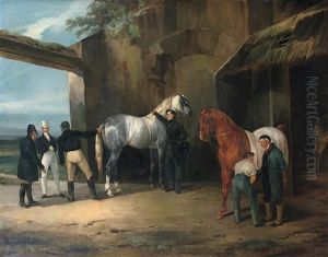 Le Marchand De Chevaux by Francois-Hippolyte Lalaisse