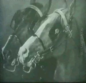 Etude De Chevaux by Francois-Hippolyte Lalaisse