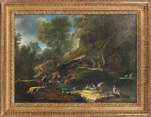 Diane Et Acteon Dans Un Paysage