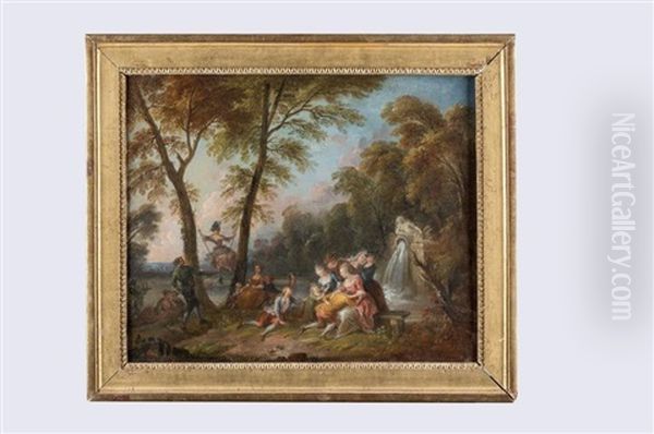Groupe De Personnages Dans Un Parc - view 1
