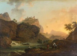 Le Matin, Le Midi, Le Soir Et La Nuit(4 Works After Joseph Vernet) by Jean Baptiste Lallemand