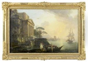 Paysage Mediterraneen by Jean Baptiste Lallemand