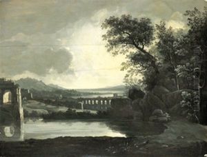 Paesaggio Con Rovine E Ponte