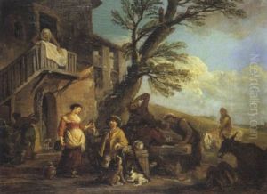 La Halte Des Voyageurs by Jean Baptiste Lallemand