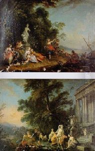 La Danse Pres De La Riviere by Jean Baptiste Lallemand
