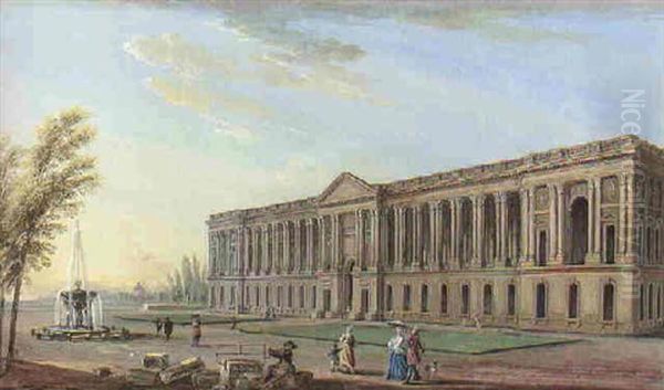 The Colonnade Perrault At The Louvre, The Palais Mazarin Beyond - view 1