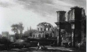 Capriccio Con Rovine Romane by Jean Baptiste Lallemand