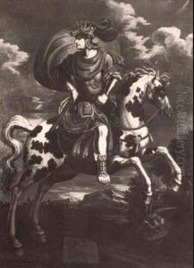 Vespasien, Reiterbildnis In Landschaft by Georges Lallemant