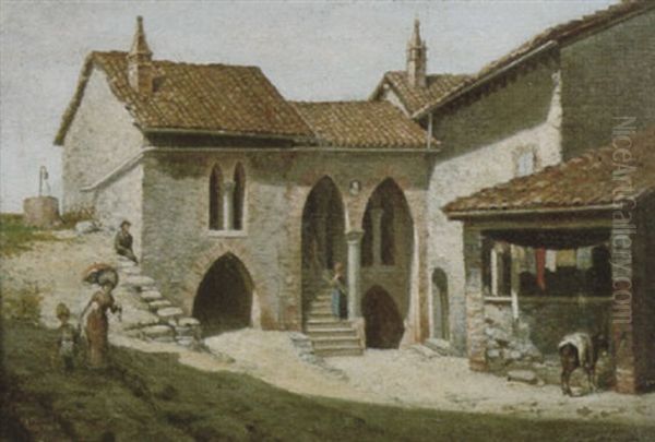 Antichi Caseggiati Con Figure - view 1