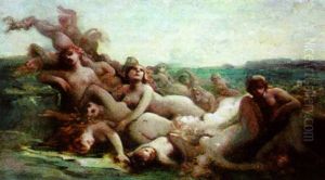 Groupe De Femmes by Adolphe Lalire LaLyre