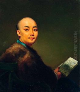 Selbstportrat Mit Buch by Lam Qua