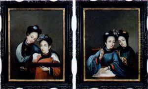 Portrait Of Two Women In Chinese Dress Portrait Of Two Women In Chinese Dress