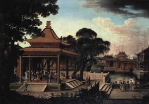The Empress Of China In A Pavillion The Empress Of China In A Pavillion