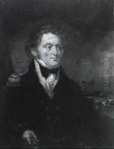 Portrait Of A Naval Officer Seated Half Length, In Military Dress A Seascape Beyond Portrait Of A Naval Officer Seated Half Length, In Military Dress A Seascape Beyond
